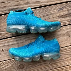 Nike Air VaporMax Flyknit Mens Blue Orbit Running Shoes 2017 849558-402 Size 8